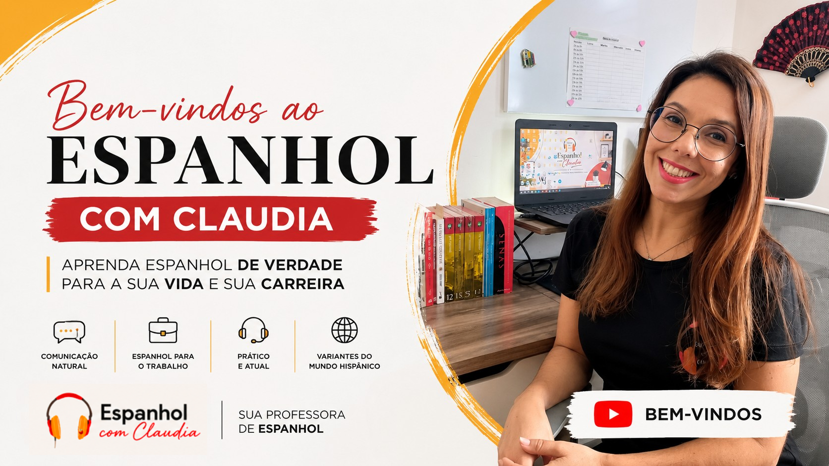 Vídeo de boas-vindas da professora Claudia